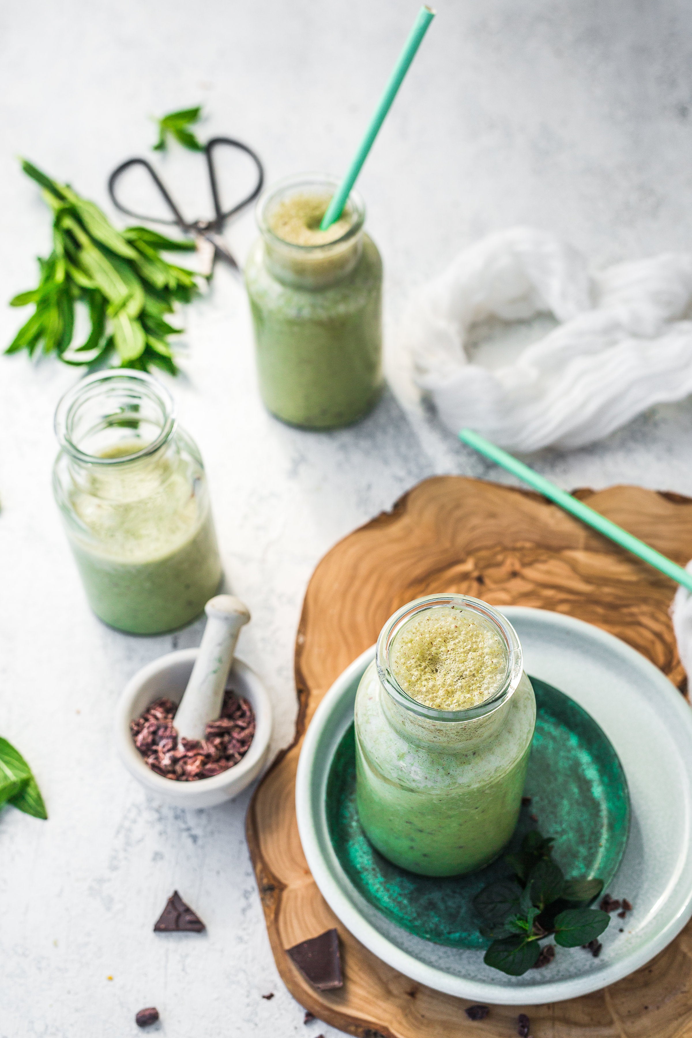Mint choc-chip smoothie